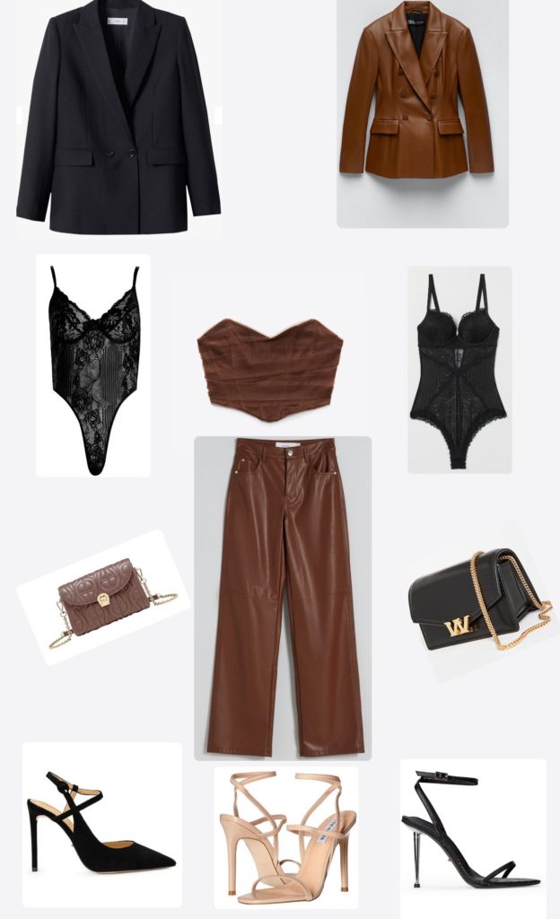 three outfit ideas for your brown leather pants