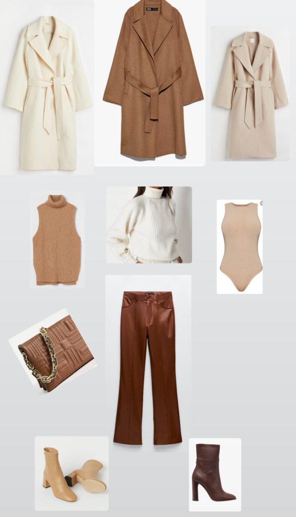 three outfit ideas for your brown leather pants