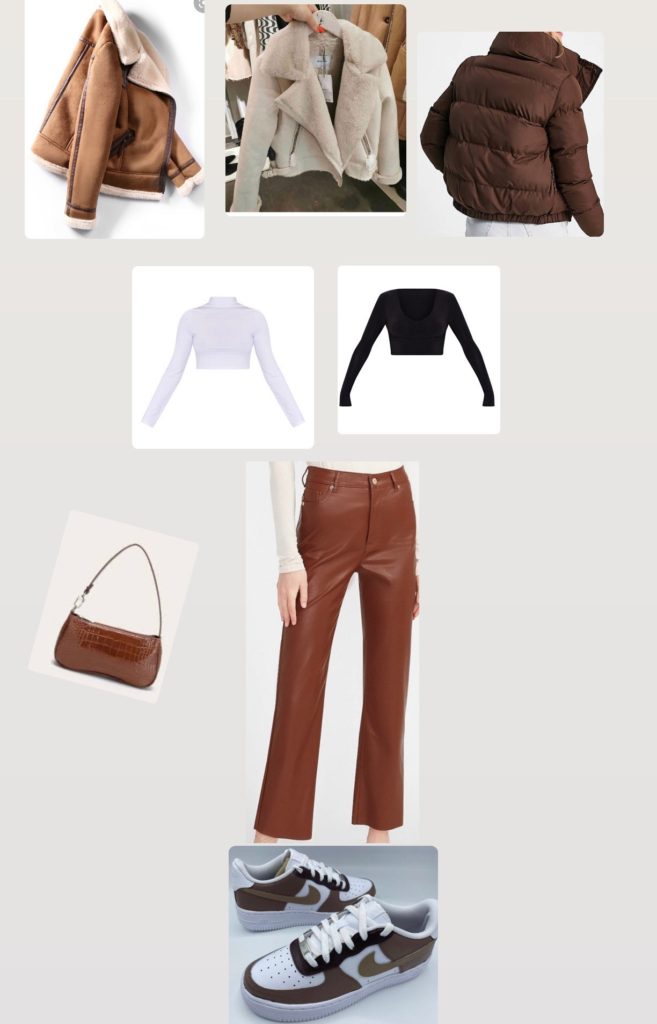 three outfit ideas for your brown leather pants